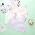 thumbnail image 2 of Girls' Sports Bra Teenage Girls Bra Developmental Cotton Underwear Breathable Sports Bra（7-14Y）, 2 of 4