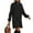 Black, variant on Kilaqueen Sweater Dress for Women Long Sleeve 1/4 Zipper Collared Ribbed Knit Dress Casual Solid Color Warm Relaxed Fit Dresses