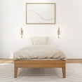 thumbnail image 2 of Plank+Beam Solid Wood Twin Size Platform Bed Frame, Matte Pecan, 2 of 8