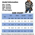 thumbnail image 2 of Women's Striped Color Block Sweater Cable Knit Crewneck Long Sleeve Pullover (Black, L), 2 of 4