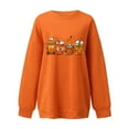 thumbnail image 4 of Dyegold Pumpkin Sweatshirt For Women Teen Girls Pumpkin Coffee Print Shirt Tops Sale Comfy Clothes Fall Outfits Oversized ​Halloween ​Women Fall Clothes ​Sale, 4 of 5
