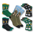 thumbnail image 3 of Fine Fit Funny Crew Novelty Dress Casual Socks Golf Theme Edition Golf Nut-Charcoal Body, 3 of 7