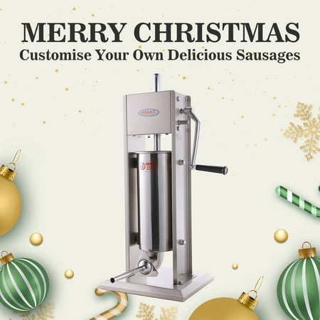 

HAKKA 11lb/5 L Sausage Stuffer 2 Speed Stainless Steel Vertical Sausage Maker