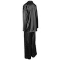 thumbnail image 5 of Seyurigaoka Women 2 Pieces Business Suit Outfits Solid Color Lapel Long Sleeve Double-Breasted Blazer Tops + Wide-Leg Long Pants Set, 5 of 7