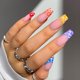 thumbnail image 2 of 24 piezas de uñas a presión, uñas postizas de ataúd mediano, uñas postizas con pegamento para mujeres y niñas, 2 of 7