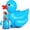 Blue, variant on 5 Feet Giant Inflatable Duck Huge Rubber Duck Large Blow up Inflatable Pool Float for Adult Summer Beach Swimming Pool Party Decoration