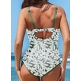 thumbnail image 5 of DOKOTOO Women's One Piece Bathing Suit Tummy Control High Cut V Neck Removable Bra Pads Swimsuits, 5 of 11