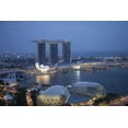 thumbnail image 2 of Zuckerman, Jim 18x13 White Modern Wood Framed Museum Art Print Titled - Singapore Sunrise over the downtown cityscape, 2 of 4