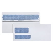 Office Depot 100% Recycled Lift  Press(TM) Double-Window Envelopes, #10 (4 1/8in. x 9 1/2in.), White, Box Of 500, 76133