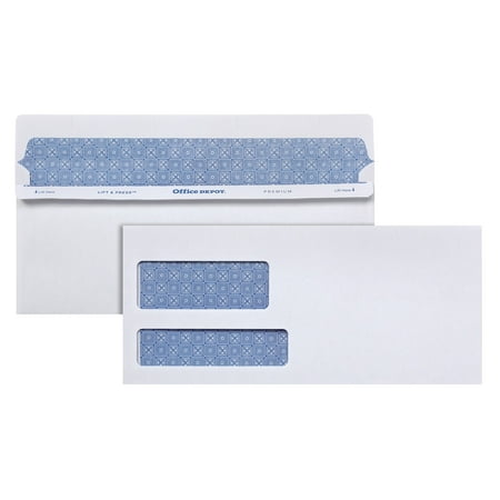 UPC: 0735854906795 | Office Depot 100% Recycled Lift Press(TM) Double-Window Envelopes  #10 (4 1/8in. x 9 1/2in.)  White  Box Of 500  76133