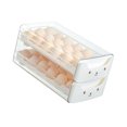 thumbnail image 4 of Caja De Almacenamiento De Huevos, Cajón Transparente De Doble Capa Para Huevos Para Refrigerador, 4 of 8