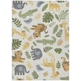thumbnail image 2 of Addison Rugs Chantille Indoor/Outdoor Transitional Kids Ivory Machine Washable Rectangle Rug, 3' x 5', 2 of 8
