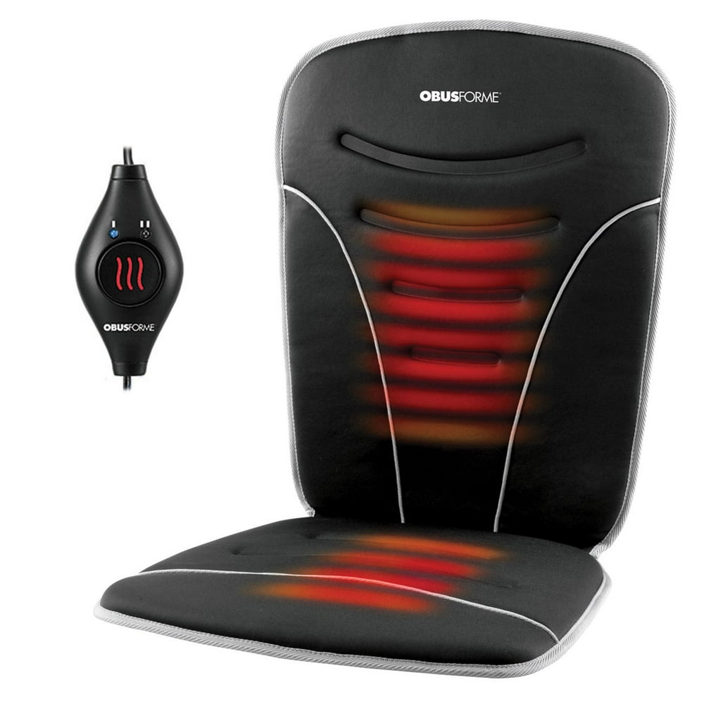 Back and Seat Heated Car Cushion Black Back and Seat Heated Car Cushion Black