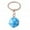 Blue, variant on 20-sided Dice Keychain Stainless Steel Dice Keychain 20 Number Curved Polished Chain Geometric Diy Pendant