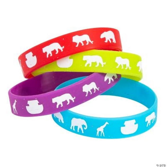 Noah's Ark Rubber Bracelets, Birthday, Jewelry, 24 Pieces