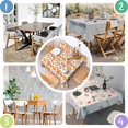 thumbnail image 4 of Autumn Leaves and Fall Berries Pattern Square Tablecloth,Waterproof Square Table Cover,Wipeable Spillproof Washable Table Cover for Home Kitchen Party Decor 42"X42"(107x107cm), 4 of 6