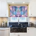 thumbnail image 5 of Yayeee Kitchen Curtains Tier Pair Light Filtering 27"x36" Rod Pocket Short Cafe Window Panel, Pink Marble Pattern, 5 of 7