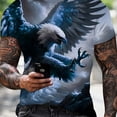 thumbnail image 2 of Men's Summer Eagle 3D Digital Printing T-Shirt Trendy Brand, 2 of 11
