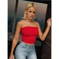 thumbnail image 5 of Women's Basic Casual Strapless Backless Bandeau Bra Tube Top, 5 of 5