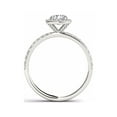 thumbnail image 3 of 1 Carat T.W. Diamond Cushion-Shape Single Halo 14kt White Gold Engagement Ring, 3 of 4