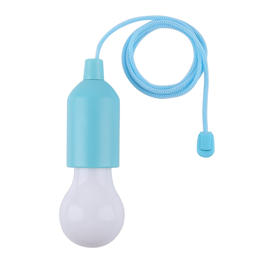 Aousin LED Hanging Light Bulb Battery Powered Colorful Pull Cord Bulbs
