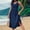 Navy, variant on Viadha Summer Dresses Women Casual Solid Color Loose Sleeveless V-Neck Camisole Dress