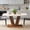 White, variant on MAYEERTY 47.2" Farmhouse Rectangular Dining Table, White Oak Heavy-Duty Pedestal Base, 1.57" Thick Tabletop Seats 4-6 for Kitchen Café