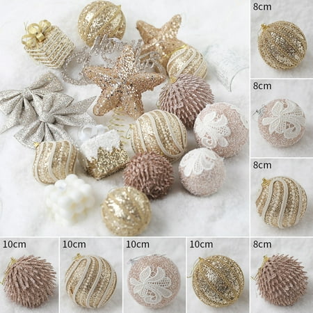

Meidiya Xmas Tree Pendant Sequins Design Creative Shape Shiny Visual Effect Reusable Wide Application Decorative Ultra-Light Five-pointed Star Foam Ball Xmas Tree Ornament