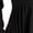 Black, variant on Plus Size Black Floral Print Henley V-Neck Tiered Midi Dress, Long Sleeve Casual Dress with Side Pockets