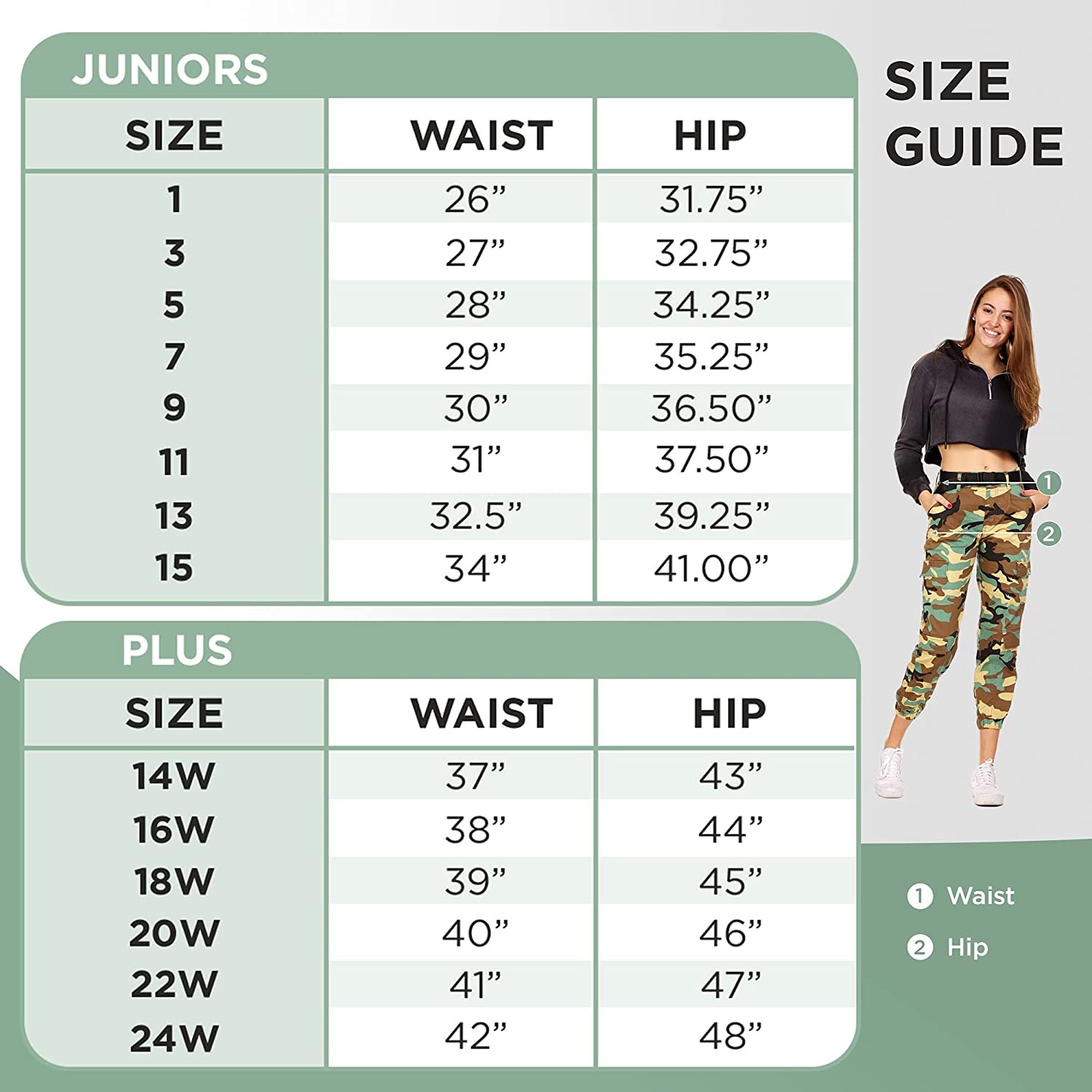 YDX Teen Girls's Twill Stretchy Jogger Pants, Sand Camo w/Belt, 1 - image 5 of 7