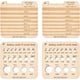 thumbnail image 1 of Juego de 4 reglas de madera para medir el grosor de las agujas de tejer, 2 estilos de herramientas cuadradas para tejer, ganchillo y medidor de agujas de tejer, 6,35 x 6,35 x 0,5 cm, 1 of 9