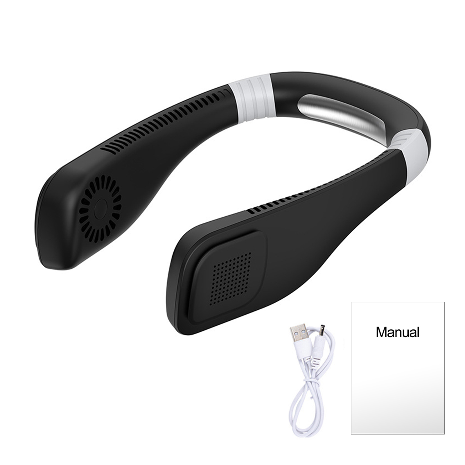 SSBSM Sport Neck Fan, Strong Wind, Turbine Fan Blade, Low Noise, Cooling, 3 Gear Adjustment