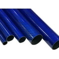 thumbnail image 3 of 1 Blue Carbon Fiber Tube - 20mm x 18mm x 1000mm - 3K Roll Wrapped 100% Carbon Fiber Tube Glossy Surface, 3 of 9