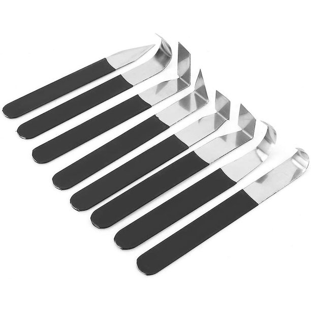 8 piezas de herramientas para esculpir arcilla, herramientas para esculpir con cabeza de metal, herramientas de corte para modelar, cuchillo de acero inoxidable para tallar arcilla y cerámica