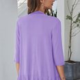 thumbnail image 4 of Cardigan Léger Casual Femmes, Cardigan Tops Cardigan d'Été de Couleur Pure Cardigans Été Trois Quarts Manches Cardigans Sortie Haute Intensité, 4 of 5