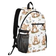 thumbnail image 2 of JIALIOU 14" Laptop Backpack Waterproof Airline Approved Stylish Casual Daypack for Travel Business College Work, Cute Bear with Honey Pot, 2 of 8