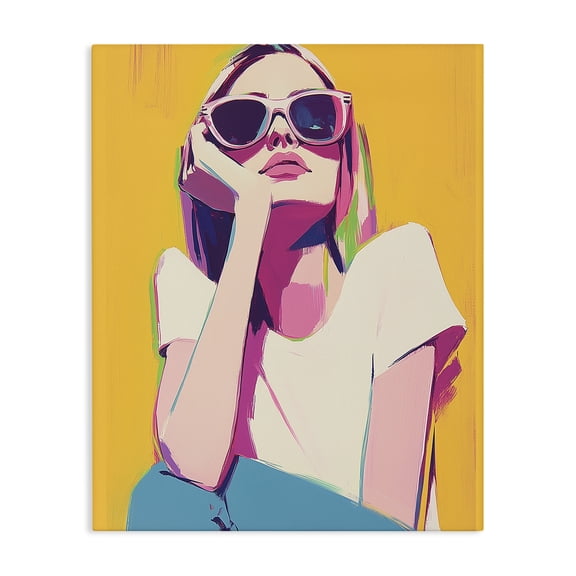 Stupell Industries Contemporary Chroma Shades Girl Canvas Art, 16 x 20, by Walker Noble