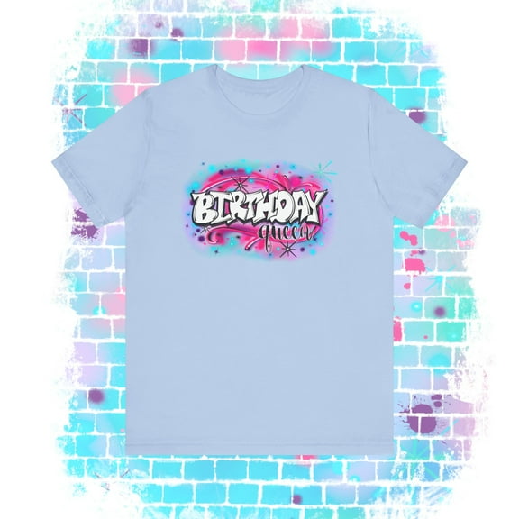 Airbrush Apparel Birthday Queen Unisex Jersey Short Sleeve Tee