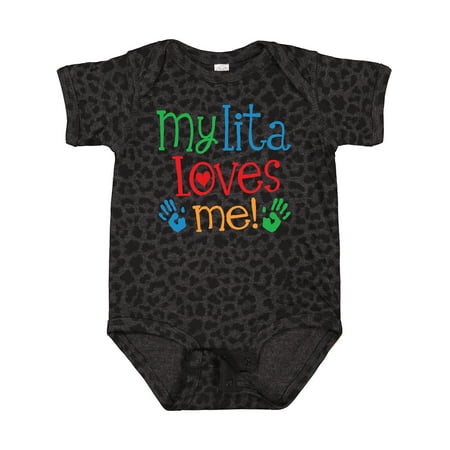 

Inktastic My Lita Loves Me Grandchild Gift Baby Boy or Baby Girl Bodysuit