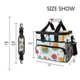 thumbnail image 3 of FORMRS Insulated Cooler Bag 24 Cans Capacity Soft Leakproof Lunch Box with Side Pockets, Bubbles Hamburger, 3 of 7