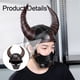 thumbnail image 4 of Máscara de con casco con cuernos para juego de rol para noche de carnaval de Halloween, 4 of 9
