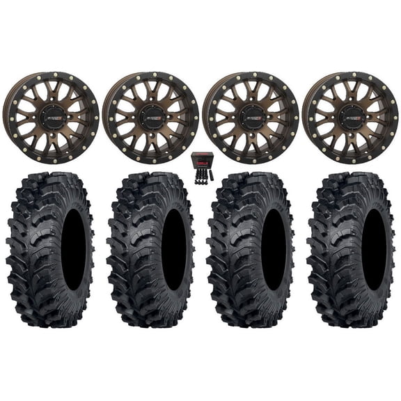 System 3 ST-3 14" Wheels Bronze 27" MT911 Tires Polaris RZR XP 1000 / PRO XP / Ranger XP 900/1000