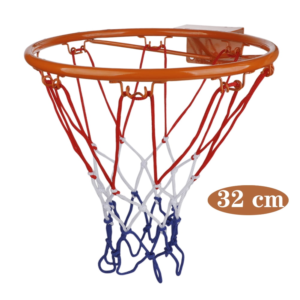 32cm Hanging Basketball Wall Mounted Goal Hoop Rim Net Sports Netting Indoor Outdoor Children's Basketball Rim
