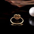 thumbnail image 5 of Jewelerix 10K Yellow Gold Plated Heart Shape Diamond Ring – Pave Setting Wedding Cluster Ring for Women, 5 of 6