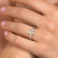 thumbnail image 4 of Gem Stone King 10K Two Tone Gold Peach Morganite and Lab Grown Diamond Engagement Ring for Women | 1.90 Cttw | Round 8MM | Gemstone October Birthstone | Size 6, 4 of 6