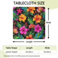 thumbnail image 2 of Pioneer Flower Floral Print Pattern Square Fitted Tablecloth with Elastic Edge,Square Table Cover,Washable Elastic Table Cover for Home Kitchen Party Decor 34"x34", 2 of 6