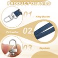 thumbnail image 3 of Uxcell Leather Purse Handle Strap Replacement DIY Women Clutch Bag Handbag Blue, 3 of 7