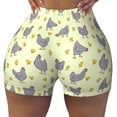 thumbnail image 2 of Lsque Funny Chicken Pattern High Waisted Biker Shorts for Women-Tummy Control Fitness Athletic Workout Running Yoga Gym Shorts,Moisture-Wicking-X-Large, 2 of 9