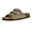 Taupe Vegan Suede, variant on CUSHIONAIRE Women's Lela Cork footbed Sandal with +Comfort, Black Nappa 6
