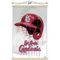 thumbnail image 2 of MLB St. Louis Cardinals - Drip Helmet 20 Wall Poster with Magnetic Frame, 22.375" x 34", 2 of 5